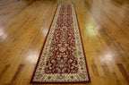 Unique Loom Sialk Hill Collection Area Rug - Washington (2' 11" x 16' 5" Runner Burgundy/Cream)
