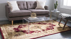 Rugs.com Chateau Collection Rug – 6' x 9' Red Medium Rug Perfect for Bedrooms, Dining Rooms, Living Rooms