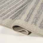 JONATHAN Y Khalil Modern Berber Stripe Cream/Gray Indoor Area Rug, 4x6, Contemporary, Bohemian, Easy-Cleaning for Living Room, Bedroom, Kitchen, Pet Friendly, Non-Shedding (MOH207C-4)