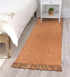 Collive Hallway Runner Rug, 2' x 6' Hand-Woven Reversible Washable Entryway Rugs, Terracotta Cotton Modern Farmhouse Laundry Room Carpet for Bathroom Sink Foyer Bedroom Fall Decor
