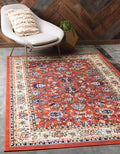 Unique Loom Sialk Hill Collection Area Rug - Washington (5' 1" x 8' Rectangle Terracotta/Cream)