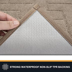PURRUGS Dirt Trapping Door Mat 32" x 70", Non-Slip Machine Washable Entry Rug, Shoe Scraper, Dog Doormat, Super Absorbent Welcome Mat for Front & Back Door, Muddy Wet Shoes & Paws, Taupe
