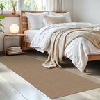 IOHOUZE Washable Runner Rug 2x6 Non Slip Rubber Backed Runners for Hallways Entryway Runner Indoor, Kitchen Rugs Woven Cotton Floor Carpet for Hall Entrance Bedroom, Orange/Tan/Brown