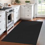 IOHOUZE Washable Area Rug 4x6 Non Slip Rubber Backed Woven Rugs for Entryway Indoor Bedroom Rugs Kitchen Rug Floor Throw Carpet for Entrance Front Door Living Room, Black/Grey