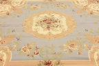 Unique Loom Versailles Collection Area Rug - Henry (7' 10" Square Light Blue/Cream)