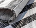 Unique Loom Outdoor Striped Collection Area Rug - Striped (5' 1" x 8' Rectangle, Charcoal/Ivory)