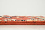 Unique Loom Taftan Collection Border Geometric Tribal Inspired Design Area Rug (3' 0 x 16' 5 Runner, Terracotta/ Ivory)