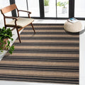 Striped Easy Jute Rug 3x5 Outdoor Entryway Rug Washable Area Rugs for Living Room Bedroom Non Slip Neutral Farmhouse Indoor Outdoor Carpet for Backyard Patio Office