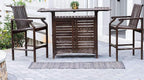 Unique Loom Outdoor Trellis Collection Area Rug - Tribal Trellis (2' x 6' 1" Runner, Charcoal Gray/ Natural)