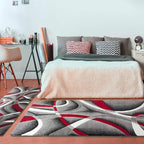 Persian Area Rugs 2305 Gray 4 ft x 5 ft Modern Abstract Area Rug