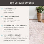 Pink and Grey 6x8 Living Room Rug, Morden Washable Area Rug for Bedroom, Non Slip Carpet for Dinning Room Under Table, Medallion Distressed Print Pattern