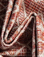 Unique Loom Outdoor Trellis Collection Area Rug - Tribal Trellis (2' x 3' 1" Rectangle Rust Red/Ivory)