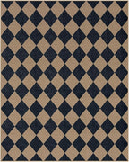 Lahome Checkered Easy Jute Carpet, Washable 8x10 Rugs for Living Room Outdoor Patio Rugs, Farmhouse Neutral Non Slip Stain Resistance Floor Carpet for Office Backyard Sunroom