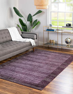 Rugs.com Angelica Collection Rug – 8' x 11' Violet Medium Rug Perfect for Living Rooms, Large Dining Rooms, Open Floorplans