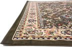 Unique Loom Sialk Hill Collection Area Rug - Washington (7' 10" Square Green/Hunter Green)