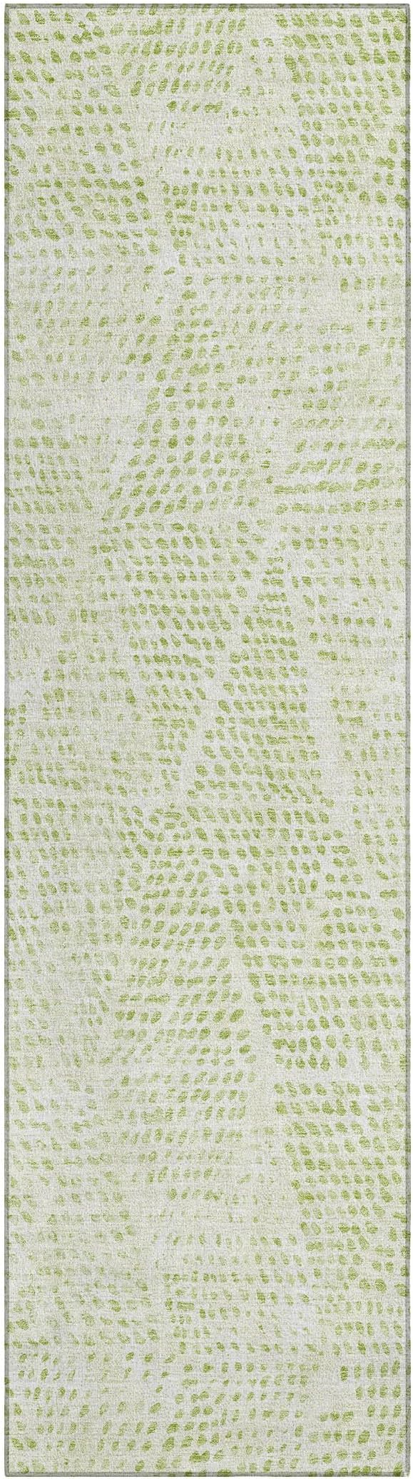 Addison Rugs Chantille ACN591 Aloe 2'3" x 7'6" Indoor Outdoor Hallway Runner Rug, Stain Resistant Washable Kitchen Area Carpet for Bathroom, Laundry and Bedroom Rug
