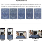 ReaLife Rugs Machine Washable Area Rug Runner - Living Room Bedroom Bathroom Kitchen Entryway Office - Padded Low Pile Stain Resistant Premium - Boho Vintage Traditional - Lyle - Blue 2'6" x 8'