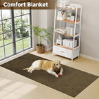 jxgzyy Door Mat, 3'11" x 2'8" Non Slip Carpet Runner, Dirt Trapper Indoor/Outdoor Floor Mats for Patio, Front Door, Garage, Front Back Door, Entryway, Waterproof, Brown