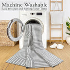 Lahome Abstract Washable Rugs, Soft Area Rugs 4x6 Non-Slip Grey Rug for Bedroom Entryway, Ultra-Thin Living Room Rugs Modern Throw Carpet for Nursery Kitchen(4'x6',Gray)
