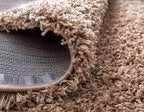 Unique Loom Solid Shag Collection Area Rug (5' 1" x 8' Rectangle, Sandy Brown)