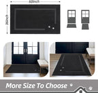 BEQHAUSE Dog Door Mat for Muddy Paws 36"x60" Dirt Trapper Absorbent Doormat Non Slip Entryway Rugs Washable Stain Resistant Welcome Floor Mat Soft Low-Profile for Front Back Door, Black