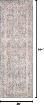 Loloi Skye Collection SKY-01 Grey/Apricot 2'-6" x 12'-0" Runner Rug
