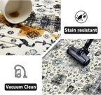 Area Rug Non Slip Machine Washable Ultra Soft Living Room/Bedroom/Kitchen/Outdoor/Classroom White Gray, 2'×3'