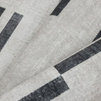 ReaLife Rugs Machine Washable Area Rug Runner - Living Room Bedroom Bathroom Kitchen Entryway Office -Non-Slip Baking Low Pile Stain Resistant Premium - Modern Geometric - Loki-Beige & Black 2'6" x 8'