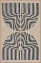 Lahome Rainbow Easy Jute Rug, 32"x48" Outdoor Mat Non Slip Door Mat Indoor Entrance, Farmhouse Neutral Lightweight Non Shedding Low Pile Throw Rug for Kitchen Entry Foyer