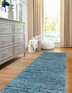 Unique Loom Finsbury Collection Area Rug - Kate (2' 7" x 12' Runner, Blue)