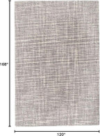 Dash & Albert Crosshatch Dove Grey Hand Micro Hooked Wool Rug, 9.5 X 13.5 Feet, Grey Solid Pattern
