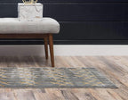 Unique Loom Marilyn Monroe Glam Collection Area Rug - Trellis (2' x 10' Runner, Gray Gold/ Gold)