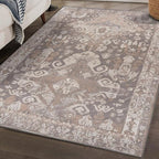 LUXE WEAVERS Moroccan Floral Beige 5x7 Area Rug for Living Room