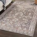 LUXE WEAVERS Moroccan Floral Beige 9x12 Area Rug for Living Room