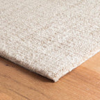 Dash and Albert Crosshatch Wool Area Rug - 2' x 3' Ivory Solid Hand Micro Hooked Accent Rug - Durable, High Traffic Areas Bedroom, Hallway, Stairs - Premium Luxury Hotel Quality Soft Breathable