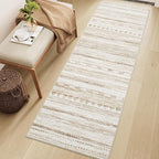 2x8 Runner Rug Machine Washable Non Slip Area Rug Distressed Neutral Moroccan Boho Rug Ultra Soft Floor Runners for Hallways for Entryway Laundry Room Kitchen, Brown