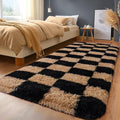 Fluffy Area Rugs for Living Room, Soft Shaggy Carpets for Living Room, Upgrade Anti-Slip Fuzzy Rugs for Kids' Room, Perfect Decor for Modern Home Grid 2x6Feet