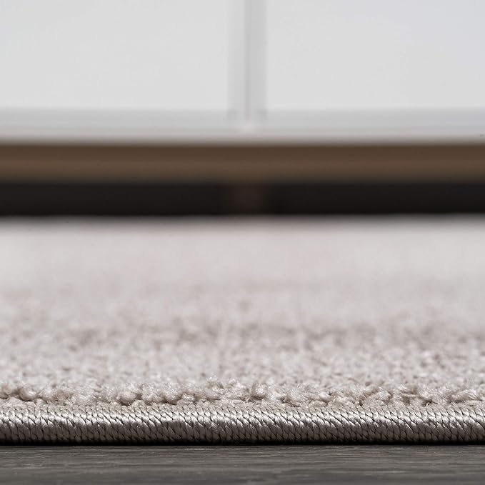 JONATHAN Y Haze Solid Low-Pile Beige Indoor Area Rug 4x6, Coastal,Bohemian,Minimalist,Classic, Easy-Cleaning for Living Room,Bedroom,Kitchen,Pet Friendly,Non-Shedding (SEU100G-4)