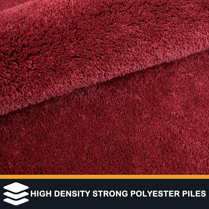 PURRUGS Dirt Trapping Door Mat 31.5" x 47", Non-Slip Machine Washable Entry Rug, Shoe Scraper, Dog Doormat, Super Absorbent Welcome Mat for Front & Back Door, Muddy Shoes & Paws, Burgundy Red