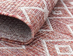 Unique Loom Outdoor Trellis Collection Area Rug - Tribal Trellis (3' 3" x 5' 3" Rectangle, Rust Red/ Ivory)