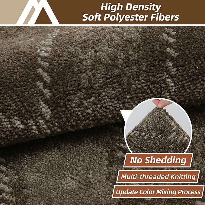 COSY HOMEER Plaid Door Mat 32" x 48",Dirt Trapper Entryway Rugs,Non-Slip Washable Farmhouse Doormat,Low Profile Welcome Mats for Paws Brown