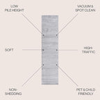 JONATHAN Y Haze Solid Low-Pile Light Gray Runner Rug 2x8, Coastal,Bohemian,Minimalist,Classic, Easy-Cleaning for Living Room,Bedroom,Kitchen,Pet Friendly,Non-Shedding (SEU100K-28)