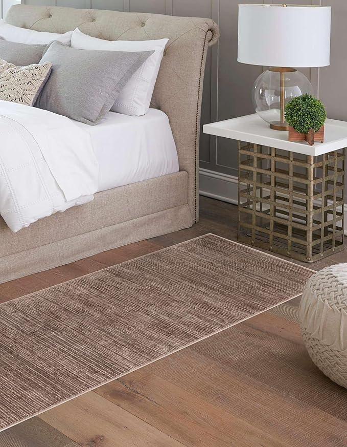 Unique Loom Finsbury Collection Area Rug - Kate (2' x 6' 1" Runner, Brown)