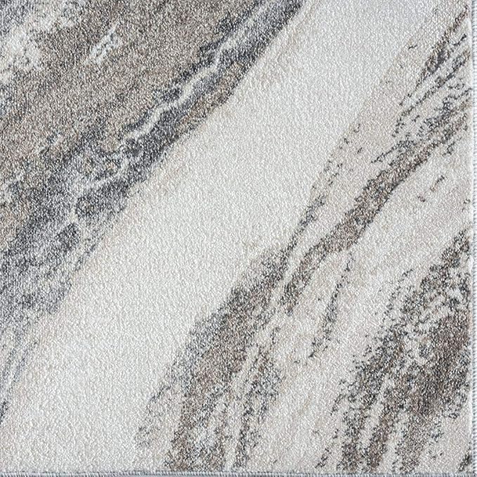 LUXE WEAVERS Lagos Collection 7983 Grey 9x12 Art Deco Area Rug