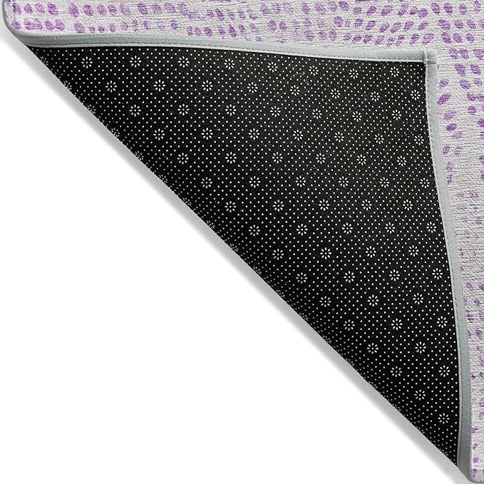 Addison Rugs Chantille ACN591 Purple 8' x 8' Indoor Outdoor Round Rug, Easy Clean, Machine Washable, Non Shedding, Bedroom, Living Room, Dining Room, Kitchen, Patio Rug