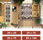 YHSF South West Native American Rug Ritz – Native Tribal American Indian Inspired Rug - Living Room, Bedroom, Hallway, Entryway & High-Traffic Area Rugs - Washable - Soft - Espresso, 2 Feet x 3 Feet