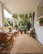DEXI Jute Rug Natural Fiber 6x9, Braided Woven Area Rugs No Shed, Large Soft Neutral Rustic Carpet Mat for Indoor Entryway Outdoor Patio Dining Living Room Bedroom Farmhouse, Beige/Natural