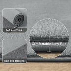 Amearea Large Modern Area Rugs for Bedroom Living Room, 6x9 Feet Grey Thickened Memory Foam Rug, Fluffy Indoor Washable Rugs Non Slip Minimalist Carpet for Boys Girls Dorm Nursery Room Decor