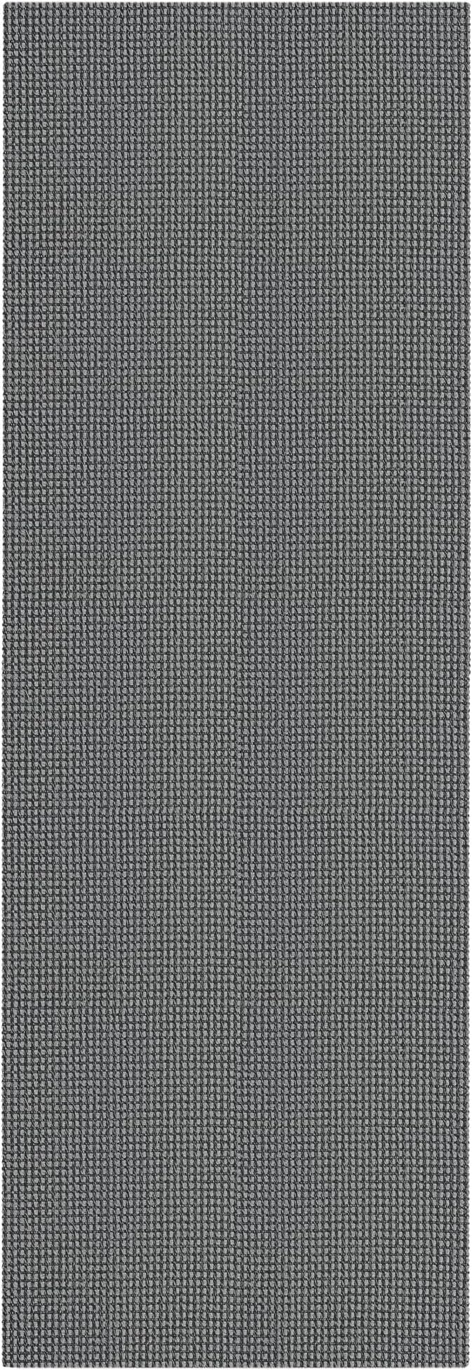 IOHOUZE Washable Runner Rug 2x6 Non Slip Runners for Hallways Entryway Runner Indoor, Kitchen Rugs Woven Cotton Floor Carpet for Kitchen Hall Entrance Bedroom, Dark Grey