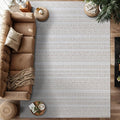 Modern Indoor Rug Stripe 6x9 Area Rugs for Living Room Luxury Kitchen Bedroom Durable Soft Geometric Durable Low and High Pile Stain Resistant Non Shedding Area Carpet 6x9